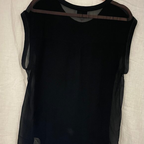 3.1 Phillip Lim Black Silk & Cotton Embellished Top - Size M - Picture 4 of 5